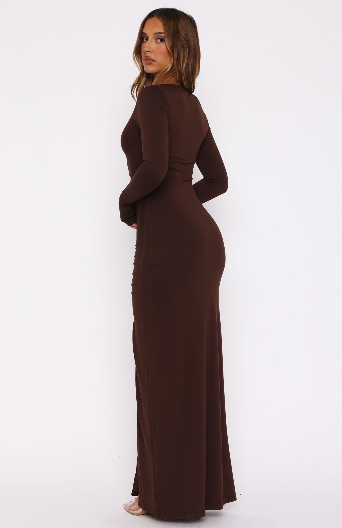 Check™ Maxi Dress - Chocolate